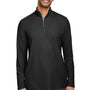 Core 365 Mens Fusion ChromaSoft Performance Moisture Wicking Pique 1/4 Zip Sweatshirt - Black