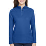 Core 365 Womens Fusion ChromaSoft Performance Moisture Wicking Pique 1/4 Zip Sweatshirt - True Royal Blue