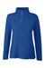 Core 365 CE405W Womens Fusion ChromaSoft Performance Moisture Wicking Pique 1/4 Zip Sweatshirt True Royal Blue Flat Front