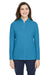 Core 365 CE405W Womens Fusion ChromaSoft Performance Moisture Wicking Pique 1/4 Zip Sweatshirt Electric Blue Front
