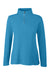 Core 365 CE405W Womens Fusion ChromaSoft Performance Moisture Wicking Pique 1/4 Zip Sweatshirt Electric Blue Flat Front
