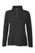 Core 365 CE405W Womens Fusion ChromaSoft Performance Moisture Wicking Pique 1/4 Zip Sweatshirt Black Flat Front