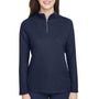 Core 365 Womens Fusion ChromaSoft Performance Moisture Wicking Pique 1/4 Zip Sweatshirt - Classic Navy Blue