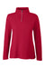 Core 365 CE405W Womens Fusion ChromaSoft Performance Moisture Wicking Pique 1/4 Zip Sweatshirt Classic Red Flat Front