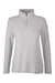 Core 365 CE405W Womens Fusion ChromaSoft Performance Moisture Wicking Pique 1/4 Zip Sweatshirt Platinum Grey Flat Front