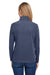 Core 365 CE405W Womens Fusion ChromaSoft Performance Moisture Wicking Pique 1/4 Zip Sweatshirt Heather Classic Navy Blue Back