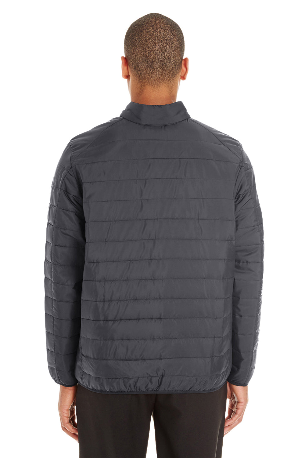 Core 365 CE700 Mens Prevail Packable Puffer Water Resistant Full Zip Jacket Carbon Grey Back