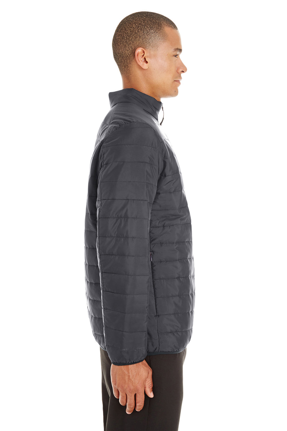 Core 365 CE700 Mens Prevail Packable Puffer Water Resistant Full Zip Jacket Carbon Grey Side