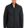 Core 365 Mens Prevail Packable Puffer Water Resistant Full Zip Jacket - Black