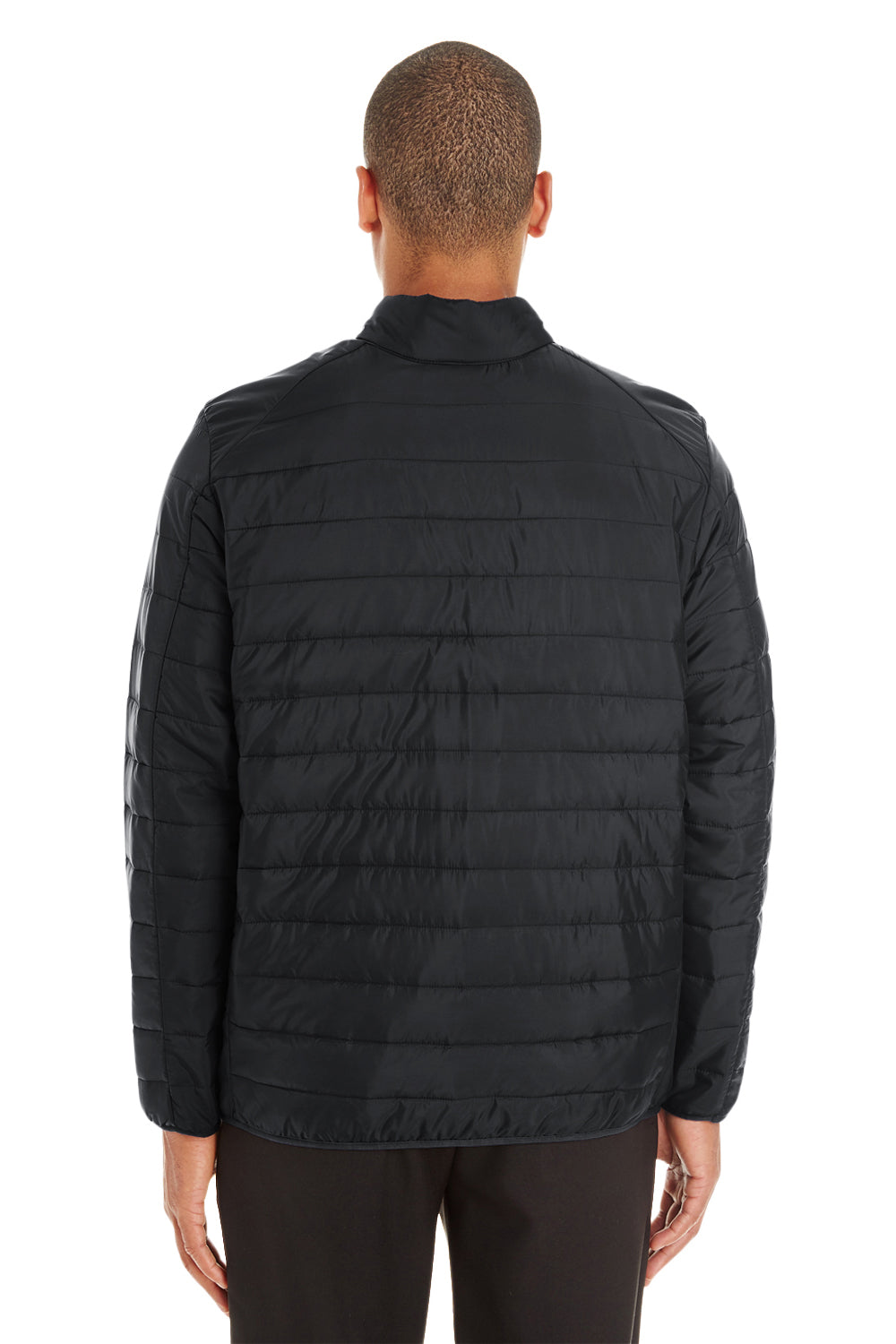 Core 365 CE700 Mens Prevail Packable Puffer Water Resistant Full Zip Jacket Black Back