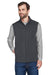 Core 365 CE701 Mens Cruise Water Resistant Full Zip Fleece Vest Carbon Grey Front