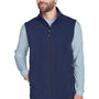 Core 365 Mens Cruise Water Resistant Full Zip Fleece Vest - Classic Navy Blue