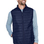 Core 365 Mens Prevail Packable Puffer Water Resistant Full Zip Vest - Classic Navy Blue