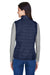 Core 365 CE702W Womens Prevail Packable Puffer Water Resistant Full Zip Vest Navy Blue Back