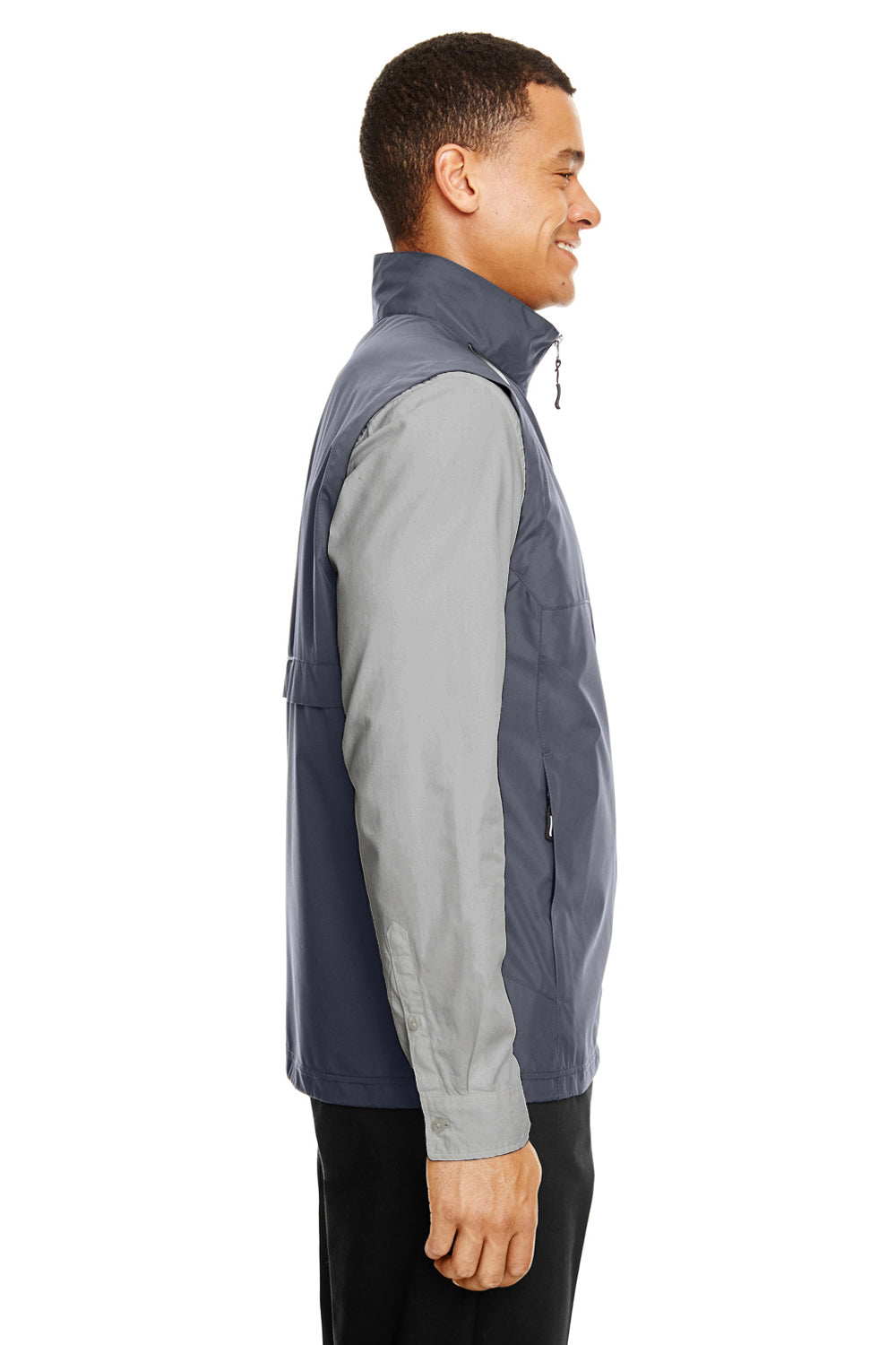 Core 365 CE703 Mens Techno Lite Water Resistant Full Zip Vest Carbon Grey Side