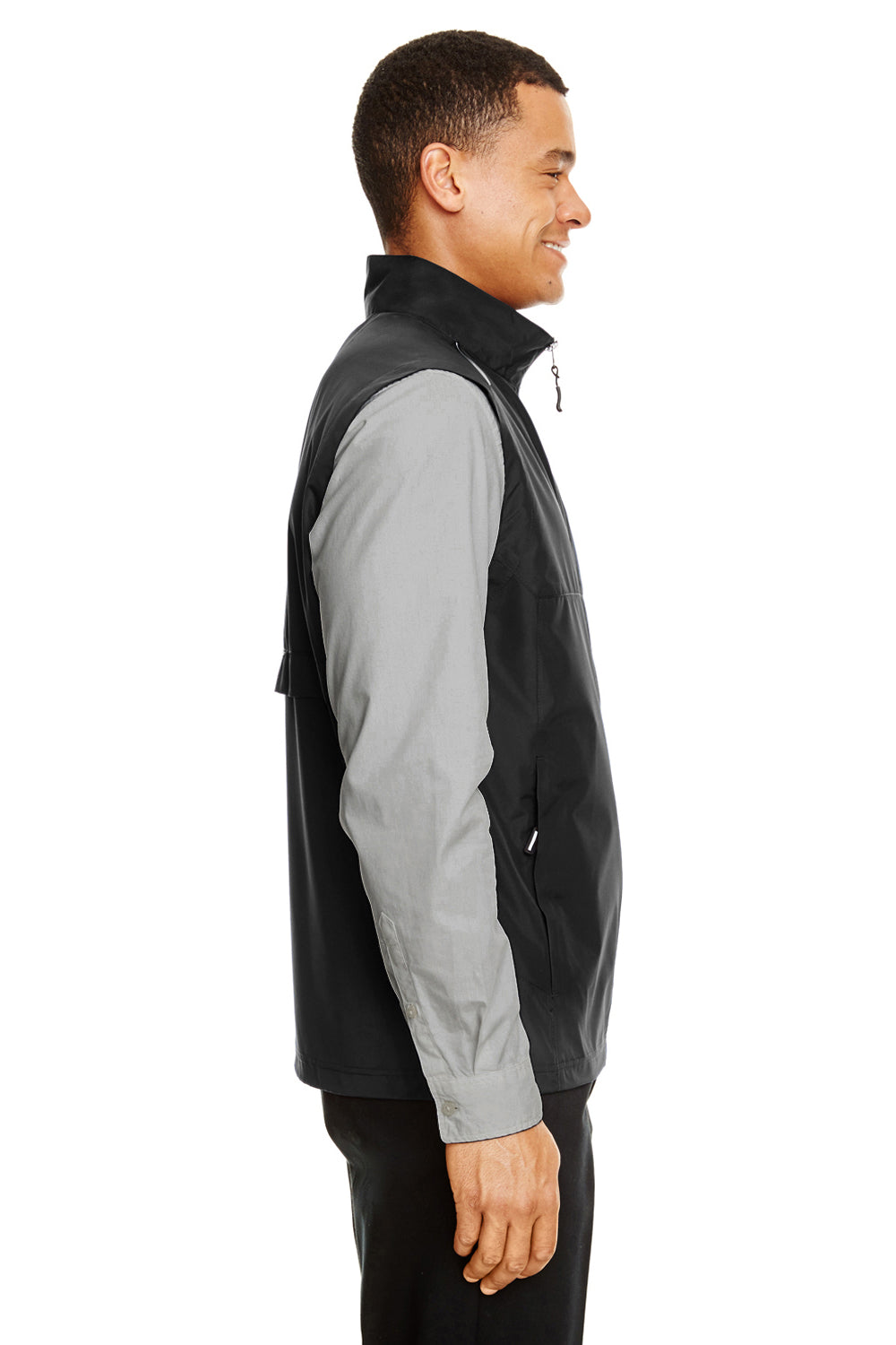 Core 365 CE703 Mens Techno Lite Water Resistant Full Zip Vest Black Side