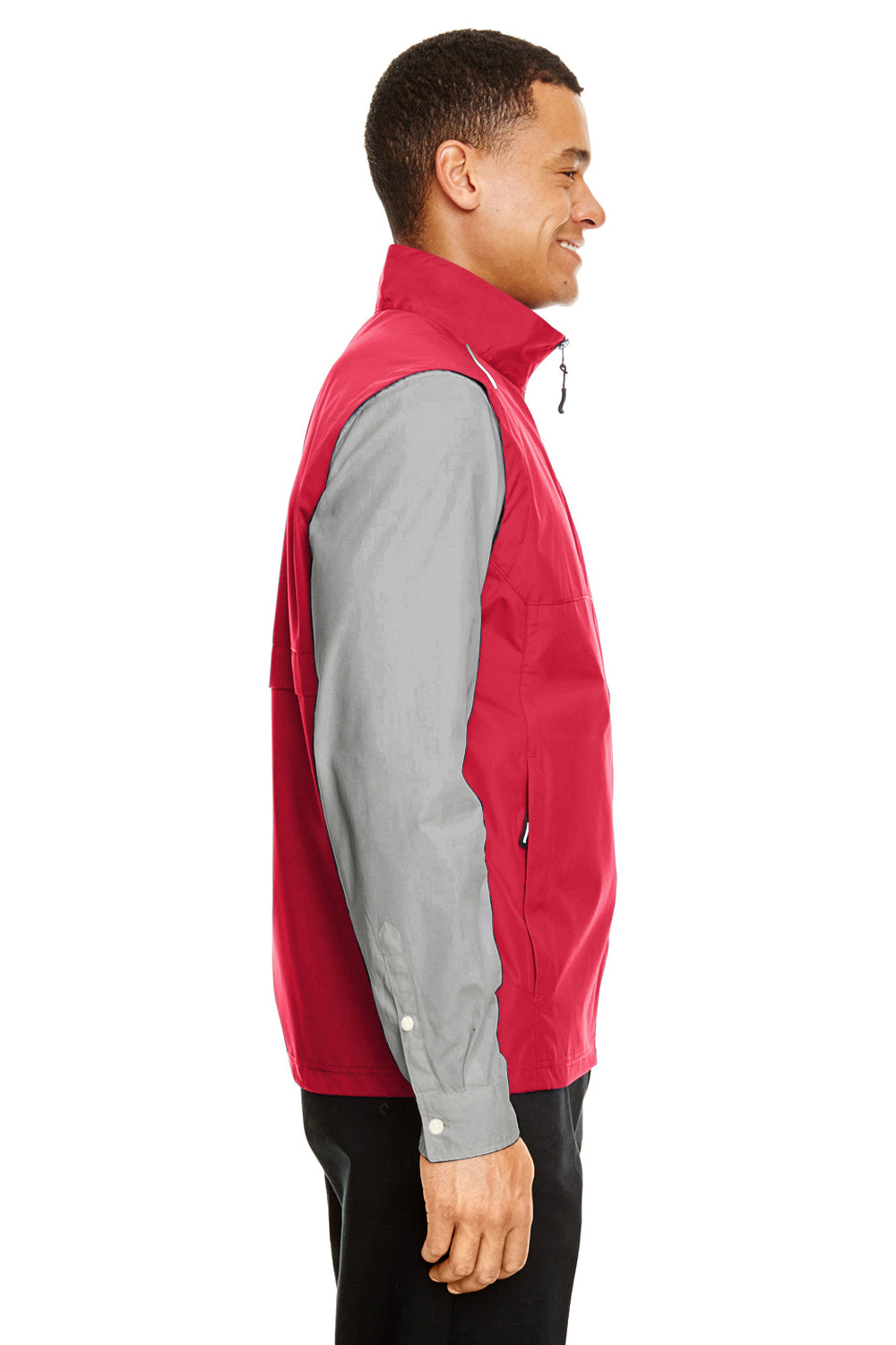 Core 365 CE703 Mens Techno Lite Water Resistant Full Zip Vest Red Side