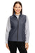 Core 365 CE703W Womens Techno Lite Water Resistant Full Zip Vest Carbon Grey Front