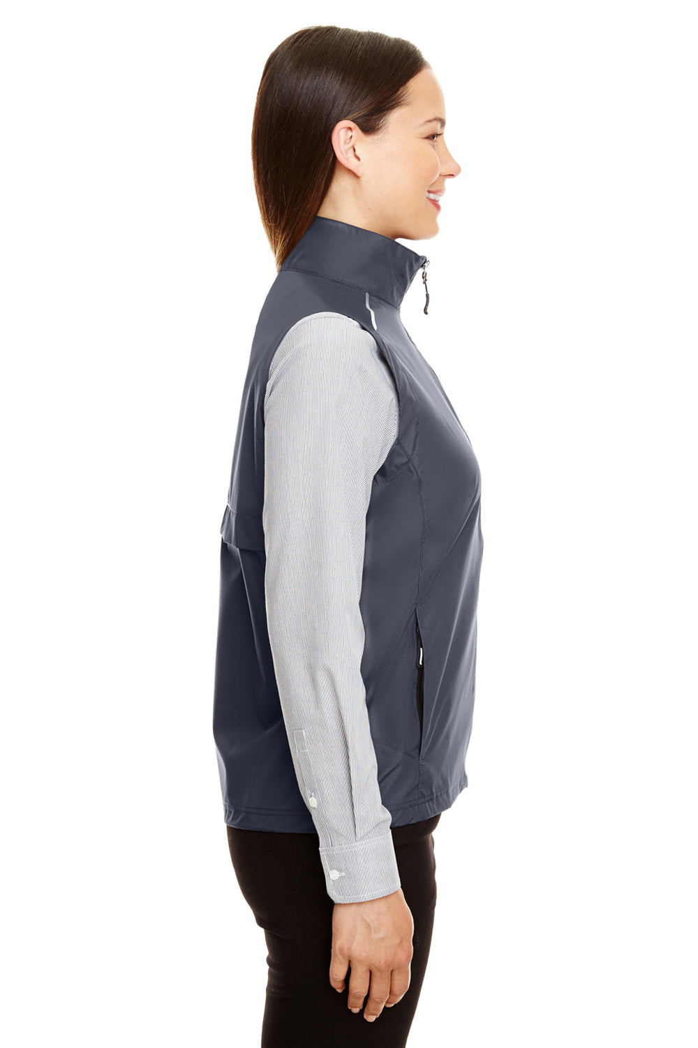 Core 365 CE703W Womens Techno Lite Water Resistant Full Zip Vest Carbon Grey Side
