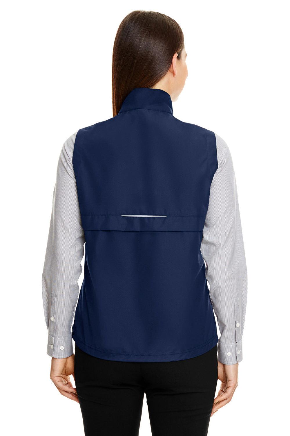 Core 365 CE703W Womens Techno Lite Water Resistant Full Zip Vest Navy Blue Back
