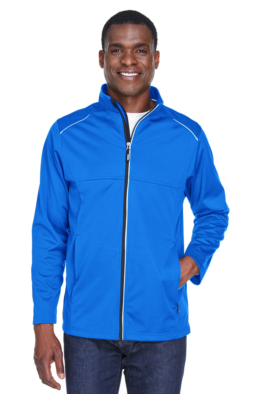 Core 365 CE708 Mens Techno Lite Water Resistant Full Zip Jacket Royal Blue Front