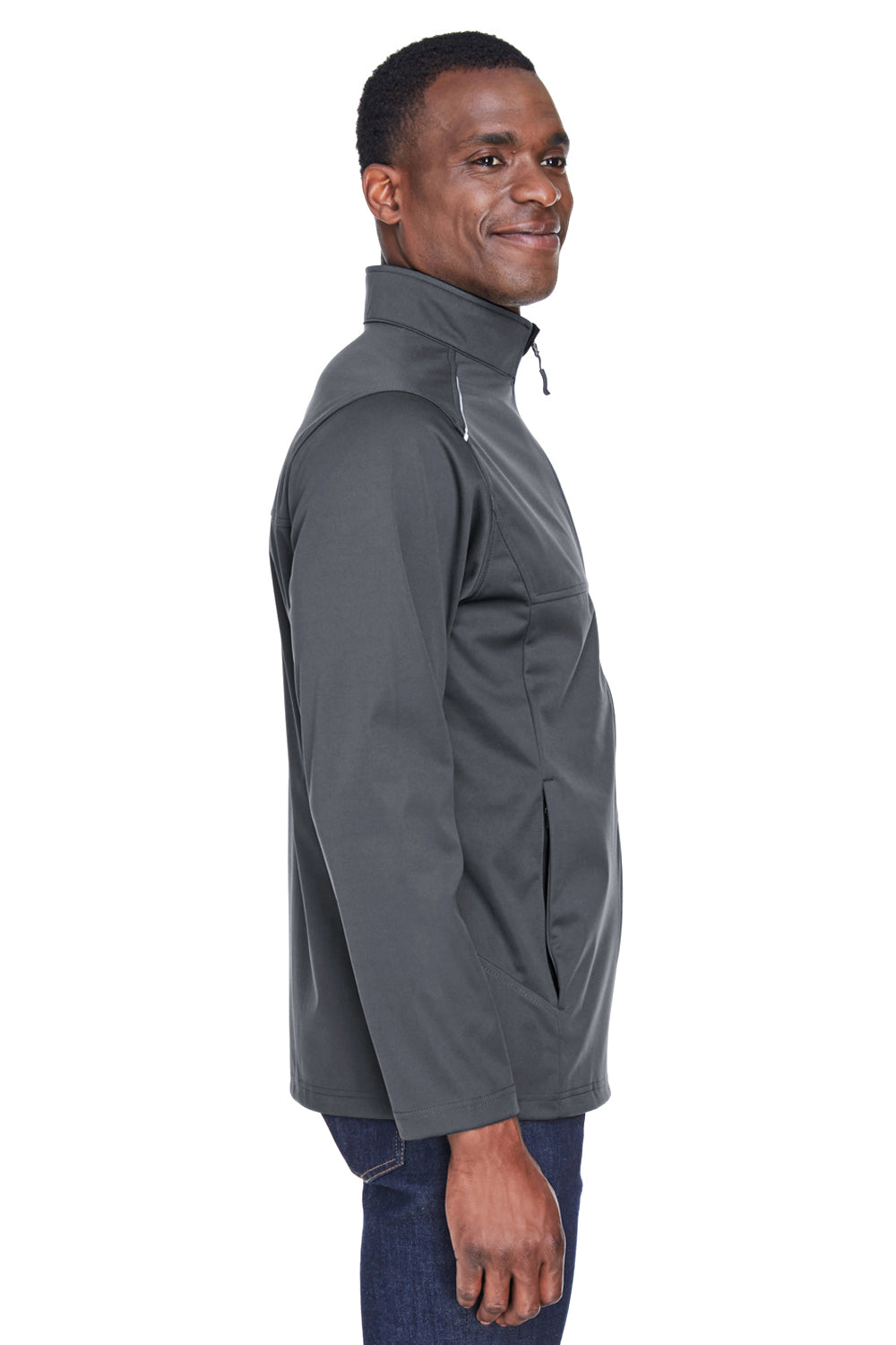 Core 365 CE708 Mens Techno Lite Water Resistant Full Zip Jacket Carbon Grey Side