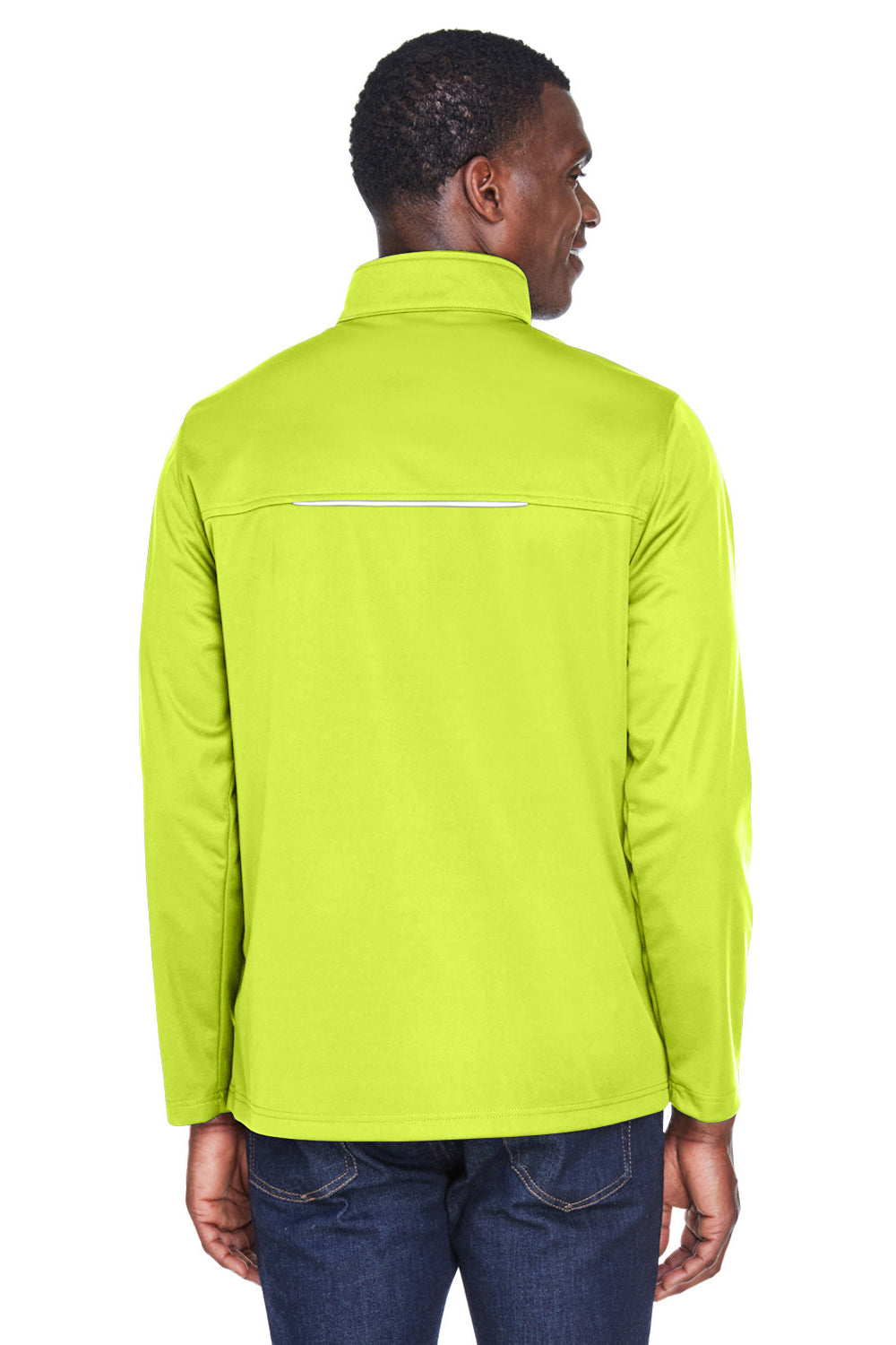 Core 365 CE708 Mens Techno Lite Water Resistant Full Zip Jacket Safety Yellow Back