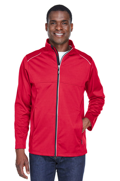Core 365 CE708 Mens Techno Lite Water Resistant Full Zip Jacket Red Front