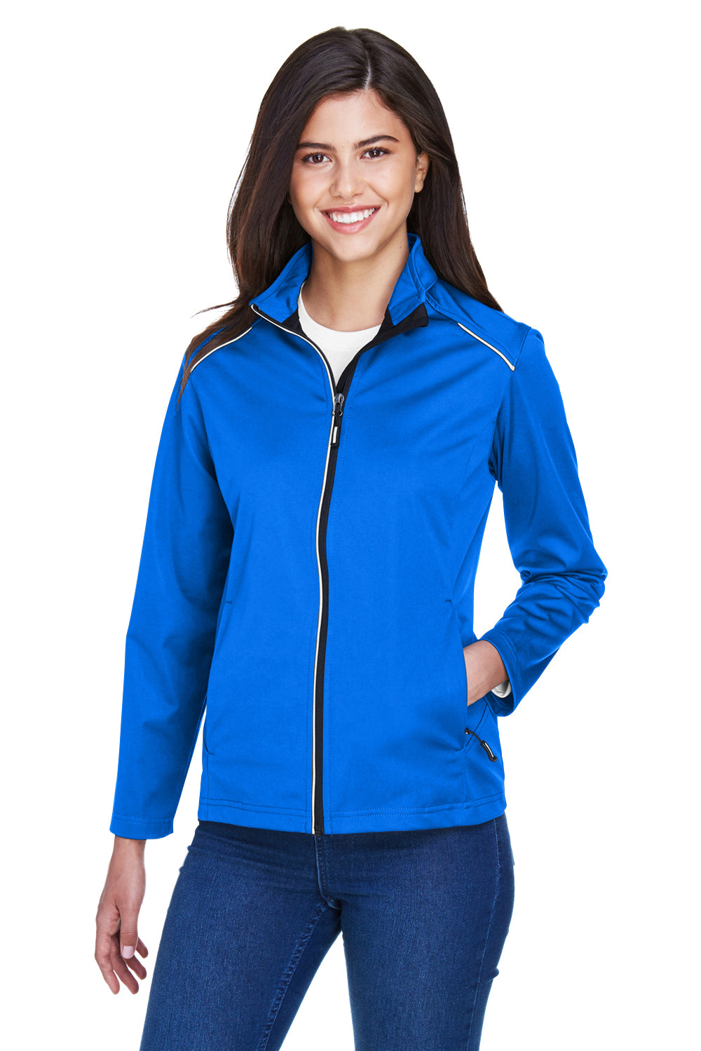 Core 365 CE708W Womens Techno Lite Water Resistant Full Zip Jacket Royal Blue Front