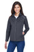 Core 365 CE708W Womens Techno Lite Water Resistant Full Zip Jacket Carbon Grey Front