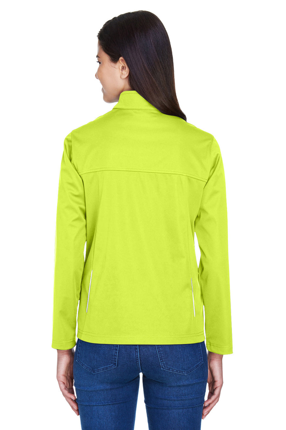Core 365 CE708W Womens Techno Lite Water Resistant Full Zip Jacket Safety Yellow Back