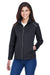 Core 365 CE708W Womens Techno Lite Water Resistant Full Zip Jacket Black Front
