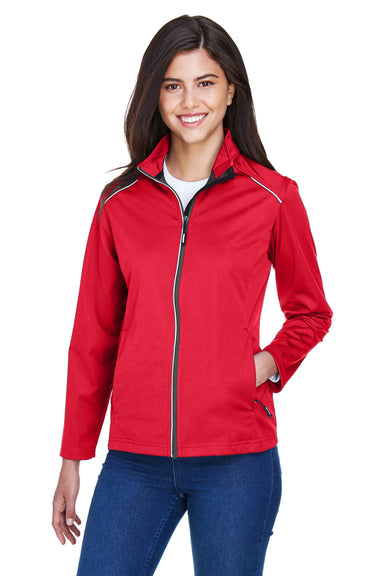 Core 365 CE708W Womens Techno Lite Water Resistant Full Zip Jacket Red Front