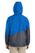 Core 365 CE710 Mens Techno Lite Colorblock Full Zip Windbreaker Jacket True Royal Blue/Carbon Grey Back
