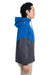 Core 365 CE710 Mens Techno Lite Colorblock Full Zip Windbreaker Jacket True Royal Blue/Carbon Grey Side