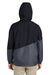 Core 365 CE710 Mens Techno Lite Colorblock Full Zip Windbreaker Jacket Black/Carbon Grey Back