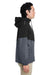 Core 365 CE710 Mens Techno Lite Colorblock Full Zip Windbreaker Jacket Black/Carbon Grey Side