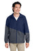 Core 365 CE710 Mens Techno Lite Colorblock Full Zip Windbreaker Jacket Classic Navy Blue/Carbon Grey Front