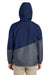 Core 365 CE710 Mens Techno Lite Colorblock Full Zip Windbreaker Jacket Classic Navy Blue/Carbon Grey Back