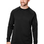Core 365 Mens Fusion ChromaSoft Anti Static Fleece Crewneck Sweatshirt - Black
