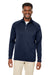 Core 365 CE801 Mens Fusion ChromaSoft Fleece 1/4 Zip Sweatshirt Classic Navy Blue Front