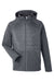 Core 365 CE808 Mens Techno Lite Hybrid Full Zip Hooded Jacket Carbon Grey Flat Front
