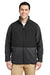 Core 365 CE890 Mens Journey Summit Hybrid Full Zip Jacket Heather Charcoal Grey/Black Front