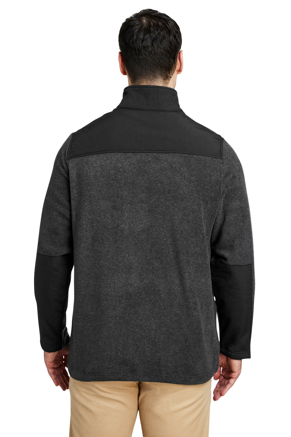 Core 365 CE890 Mens Journey Summit Hybrid Full Zip Jacket Heather Charcoal Grey/Black Back