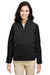 Core 365 CE890W Womens Journey Summit Hybrid Full Zip Jacket Black Front