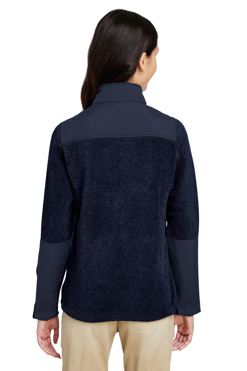 Core 365 CE890W Womens Journey Summit Hybrid Full Zip Jacket Classic Navy Blue Back