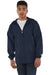 Champion CO125 Mens Full Zip Hooded Anorak Jacket Navy Blue Front