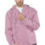 Champion Mens Packable Wind & Water Resistant Anorak 1/4 Zip Hooded Jacket - Candy Pink