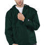 Champion Mens Packable Wind & Water Resistant Anorak 1/4 Zip Hooded Jacket - Dark Green