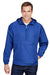 Champion CO200 Mens Packable Anorak 1/4 Zip Hooded Jacket Royal Blue Front